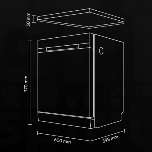 Kích thước máy rửa bát độc lập Junger Leopard DWJ-143